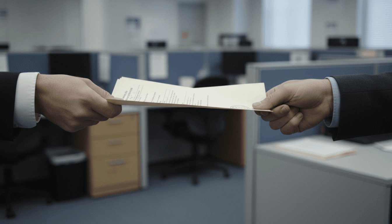 Manos sosteniendo un documento legal durante una mediación